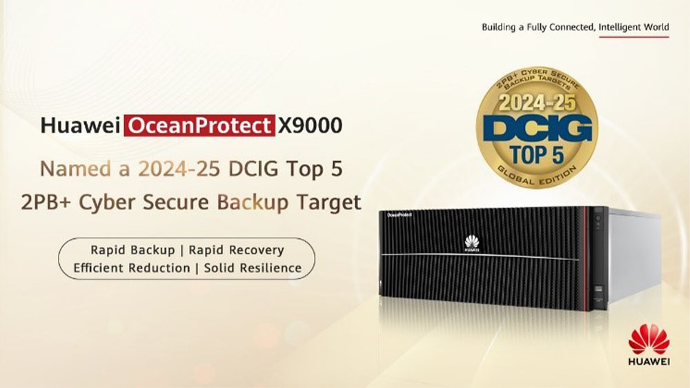 Huawei OceanProtect X9000 is among the 2024-25 DCIG Top 5 2PB+ Cyber Secure Backup Targets